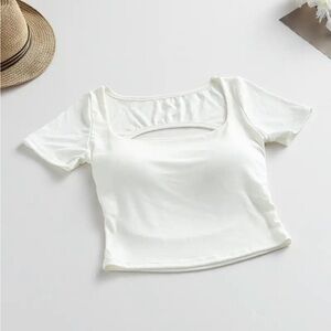 2 Pack: White and Black Crop T